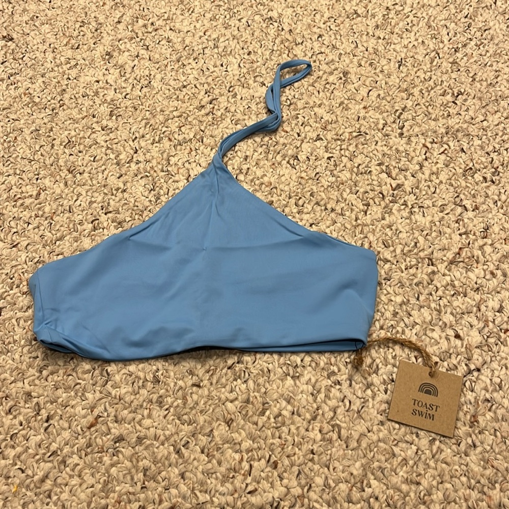 Free People Blue Bikini Top